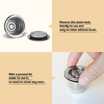 High Quality Stainless Steel Nespresso Capsules (Refillable, Reusable)