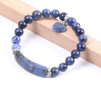 Stretchable Sodalite  Beads Bracelets