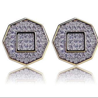 Luxury Golden Micro Pave Cubic Zircon Earring