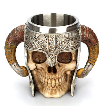 Viking Creative Stainless Steel Skull Mug