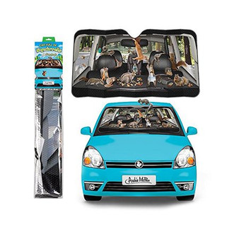 Car Full of Squirrels Auto Sunshade  50" x 27-1/2"