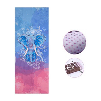 Printed Yoga Mat Towel Microfiber AbsorbSweat Yoga Towel Silica Gel Non-slip 183*65cm Yoga Blanket Pilates Mat Cover