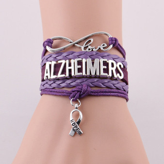 Infinity Love and Hope to Cure Alzheimers Bracelet