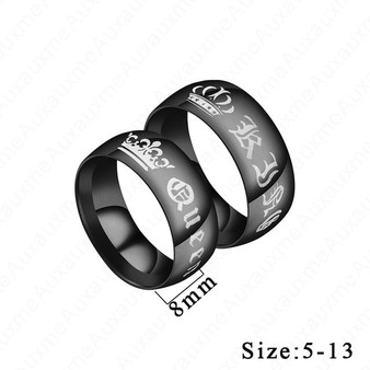 Titanium Steel Lovers Couple Rings( Wedding Promise Ring For Women and Men)