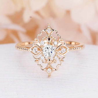 Retro Women Rings Baroque Style