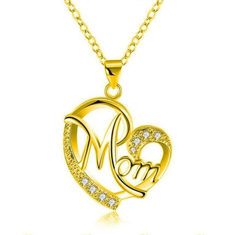 Mom Heart Pendant Necklace