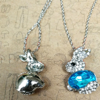 Bunny Crystal Pendant Necklace