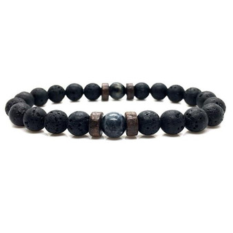 Men's Bracelet Natural Moonstone Bead Tibetan Buddha Bracelet Chakra Lava Stone Diffuser Bracelets