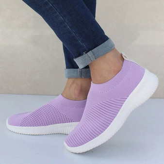 Women's Sock Sneakers - Slip On Flat Shoes