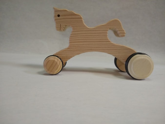 Handmade Wooden  Horse On Wheels