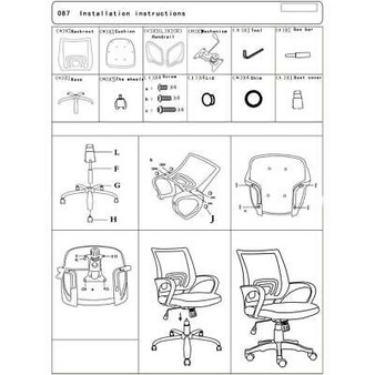 Ergonomic Black Mesh Office Chair Midback Adjustable Swivel Computer Desk Task