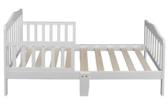 White Toddler Bed Frame Kid Child Bedroom Furniture Boy Girls