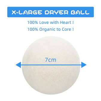Wool Dryer Balls Organic 6 Pack From New Zealand by KiwiSheep
