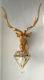 Deer Head Wall Light