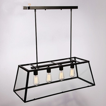 Industrial Trapezoid Prism Frame Lampshade