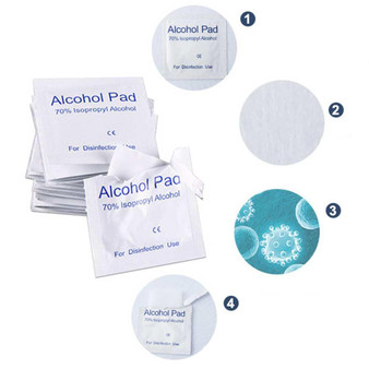 100pcs Set Alcohol Pad Wet Wipe Disposable Care cleaning Skin, Jewelry, Phone with Antiseptic Mobile Disinfect