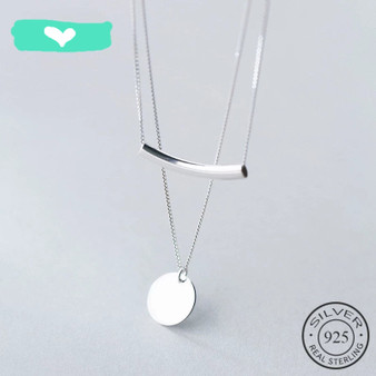 925 Sterling Silver Pendant Necklaces Minimalist Choker Jewelry For Women Accessories