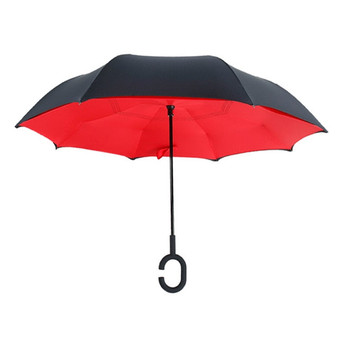 Reverse Umbrella Double face Windproof  Handle Inverted Umbrella