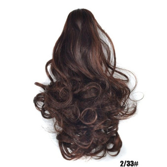 women's wig Claw Thick Wavy Curly Short Ponytail Horsetail Clip Hair Extensions 0621