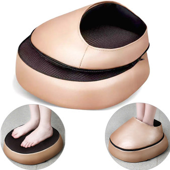 Electric foot massager and heating with fashion leather cover