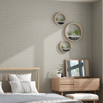 Simple Modern Plain Grey Wallpaper Subtle Textured Non Woven Wall Paper For Bedroom Living Room Interior Wall Decor (10mtr Roll)