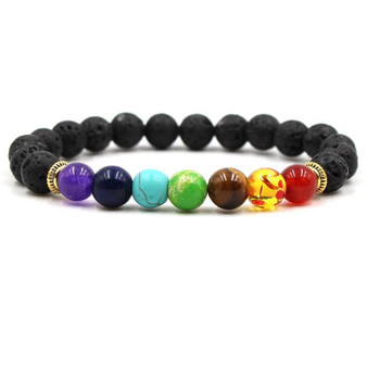 7 Chakra's Lava Stone Bracelet