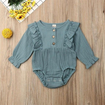 Long Sleeved Ruffle Romper