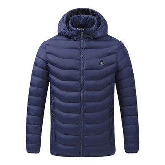 Men Winter Warm USB Heating Jackets Smart Thermostat  Hooded Heated Clothing Waterproof  Warm Jackets