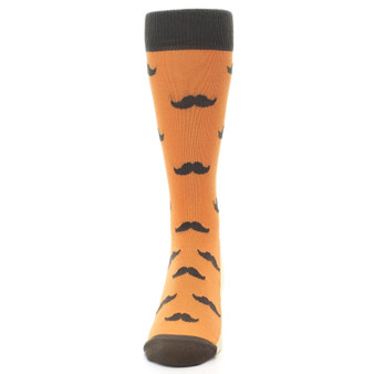 Orange Mustache men's Dress Socks