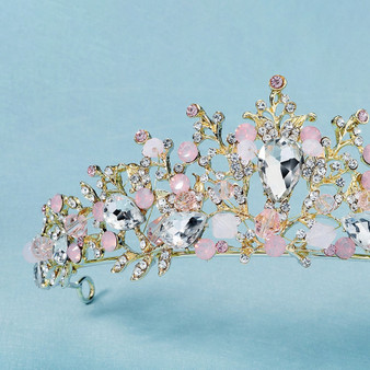 Crystal Tiara Crown Earring Set Bridal Wedding Hair Accessories