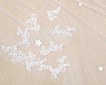 Cathedral Lace Applique Wedding Bridal Veil