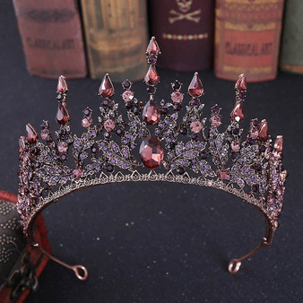 18 Styles of Vintage Baroque Crystal Tiaras Crowns  Party Hair Accessory