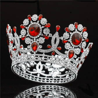 Large Crystal Wedding Bridal Tiara Crown Bride  Diadem Accessories