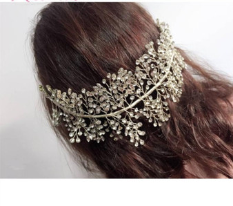 Handmade Crystal Rhinestone Tiara Wedding Headband Headpiece