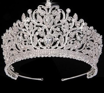 AAA CZ Luxury Rhinestone Wedding Crown Hair Accessory