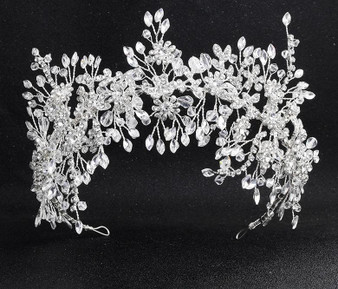 Romantic Handmade Flower Hair Headpieces Crystal Bridal Headbands