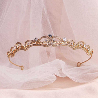 Baroque Wedding Tiara Crown Bridal Hair Jewelry Headpieces