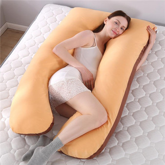 Comfortable Sleeping Support Pillow For Pregnant Women.100% Cotton U Shape cozy Maternity Pillows.