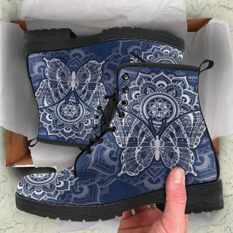 Blue Butterfly Boots