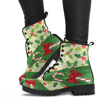 Christmas Candy Cane Boots