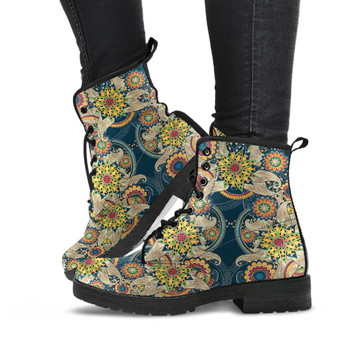 Fractal Henna Floral Boots