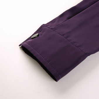 Purple Cropped Long Sleeve Jacket