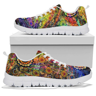 Floral Fractal Handcrafted Sneakers