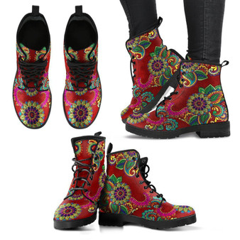 Red Henna Handcrafted Boots