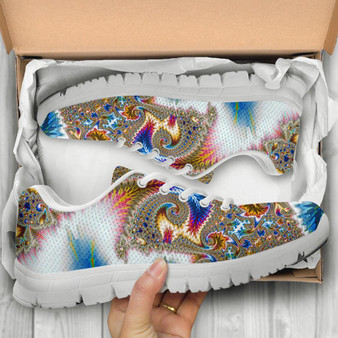 Abstract Fractal Handcrafted Sneakers