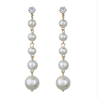 Elegant Big Pearl Drop Earrings