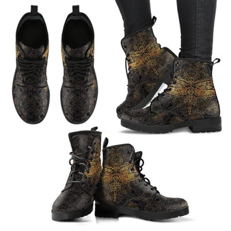 Limited Edition Gold Dragonfly Handcrafted Boots