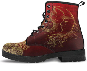 Red Sun Moon Handcrafted Boots