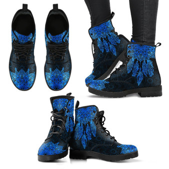 Blue Dream Catcher Mandala Handcrafted Boots