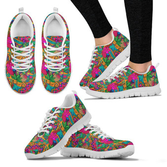 Abstract Flowers Handcrafted Sneakers